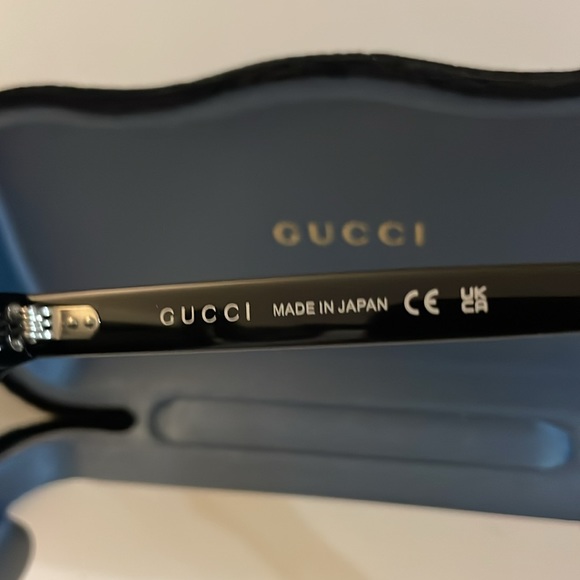NEW GUCCI GG1368S 001 half SUNGLASSES with rhinestones and case - Picture 12 of 16